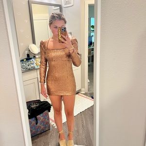 Intermix rose gold sequin dress